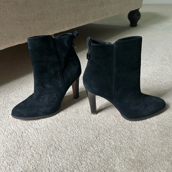 Coach Black Leather Suede Booties - Picture 2 of 5